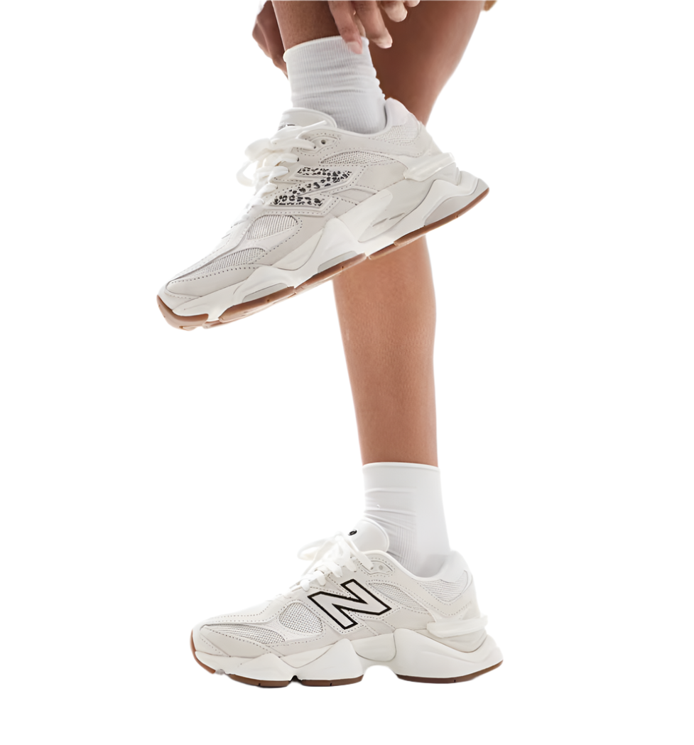 New Balance 9060 Beige Leopard Print