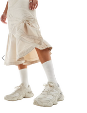 New Balance 9060 Beige Ribbon Laces