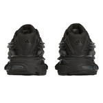 Black Adidas sneakers shown from the back on a white background - Image 5