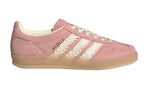 Pink Adidas Gazelle sneaker on a white background - Image 1