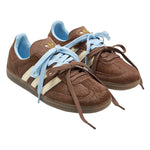 Adidas Samba OG Dark Brown Cream Blue Pony Hair (Women's) - Image 1
