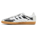 Adidas Samba OG Silver Metallic Cracked Leather (Women's) - Image 5