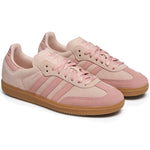 adidas Samba OG Wonder Quartz Wonder Mauve women’s sneakers, angled pair view showing suede upper and gum sole - Image 2