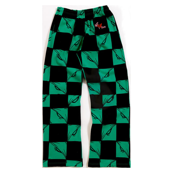 ANTI PROMO Sweatpants Green Black - front view