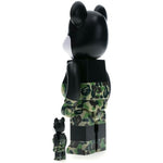 Bearbrick BAPE Mickey Mouse 100% & 400% Set Black Green Camo - Supra Sneakers - Image 3