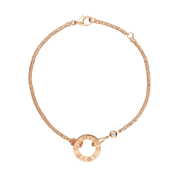 Cartier Love Bracelet, 18k Rose Gold, 2 Diamonds