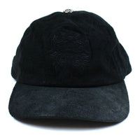 Chrome Hearts 5 Panel Suede Dagger Baseball Cap Black