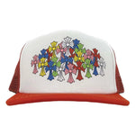 Chrome Hearts Cemetery Cross Trucker Hat Red / White - Supra Sneakers - Image 1