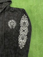 Chrome Hearts Cemetery Cross Zip-Up Hoodie Black - Supra Sneakers - Image 5