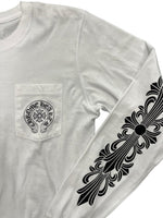 Chrome Hearts Las Vegas L/S T-shirt White - Supra Sneakers - Image 3