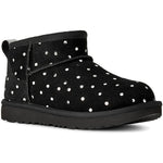 UGG Classic Ultra Mini Shiny Dots Boot Black (Big Kids) — angled view - Image 2