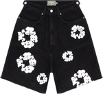 Denim Tears The Cotton Wreath Jean Short Black - Supra Sneakers - Image 1