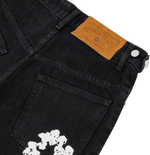 Denim Tears The Cotton Wreath Jean Short Black - Supra Sneakers - Image 3