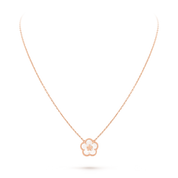 Van Cleef & Arpels Lucky Spring pendant, plum blossom 18K rose gold, Mother-of-pearl