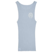 Chrome Hearts Horseshoe Rib Tank Top Baby Blue