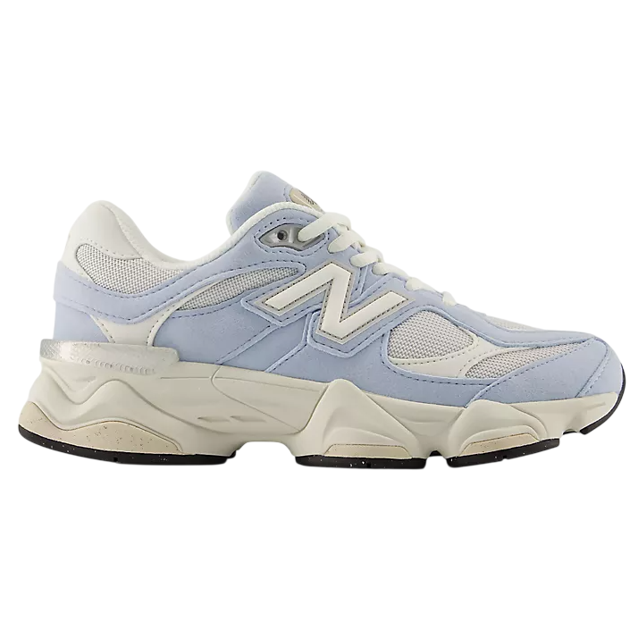 Light blue and beige sneaker on a white background