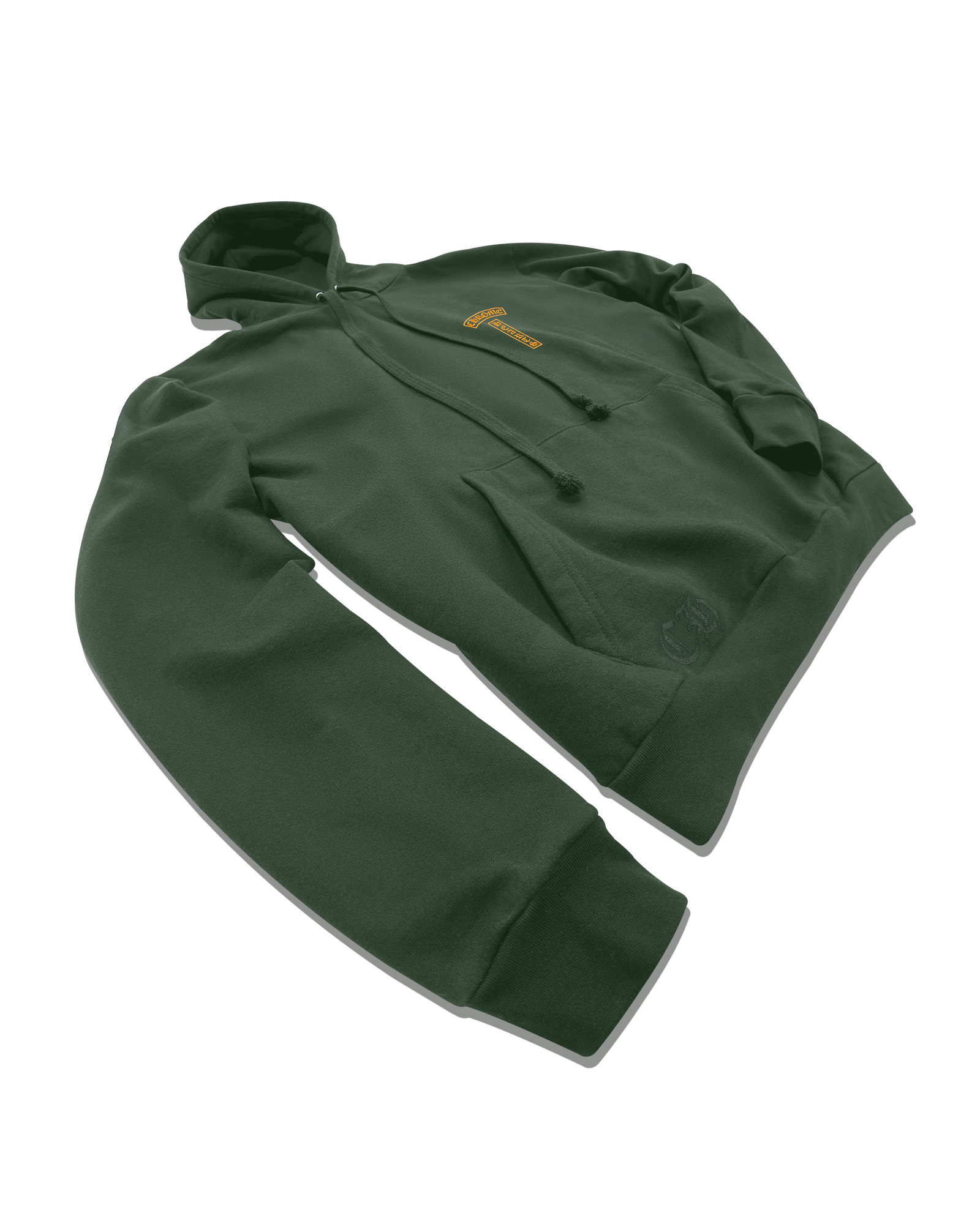 Chrome Hearts Script Hoodie Green & Orange