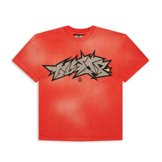 Hellstar Sports Red Crack Print T-Shirt - Supra Sneakers