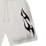 Hellstar Flame Shorts White & Grey - Image 1