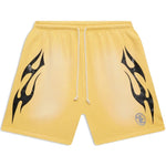 Hellstar Studios Flame Shorts Yellow - Image 1