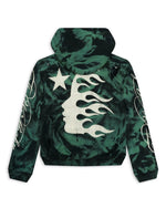Hellstar Studios Green Marble Paradise Hoodie - Supra Sneakers - Image 2