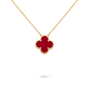 Van Cleef & Arpels Vintage Alhambra pendant 18K yellow gold, Carnelian