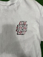 Anti Social Social Club Plaid Red Tee White, T-Shirt - Supra Sneakers - Image 6