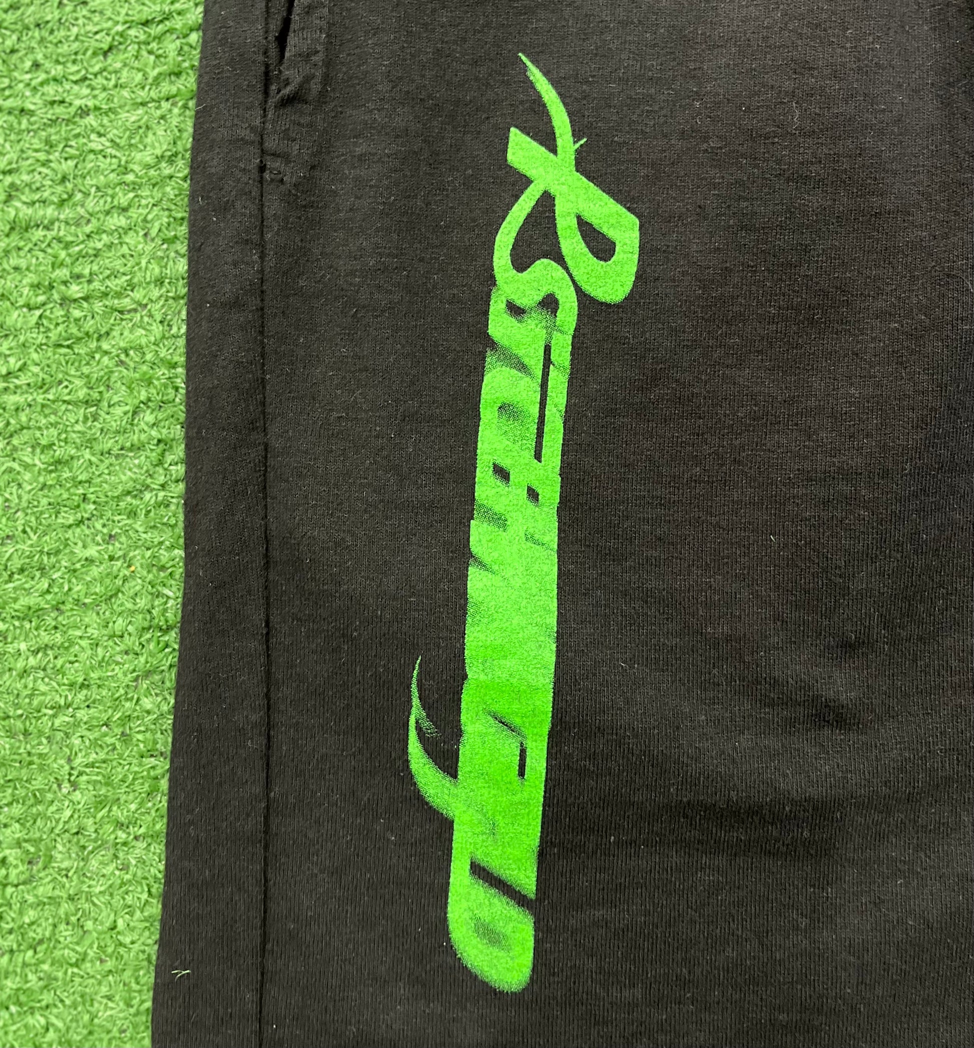 Psychworld Black Canvas Shorts Lime Green Logo, Shorts - Supra Sneakers