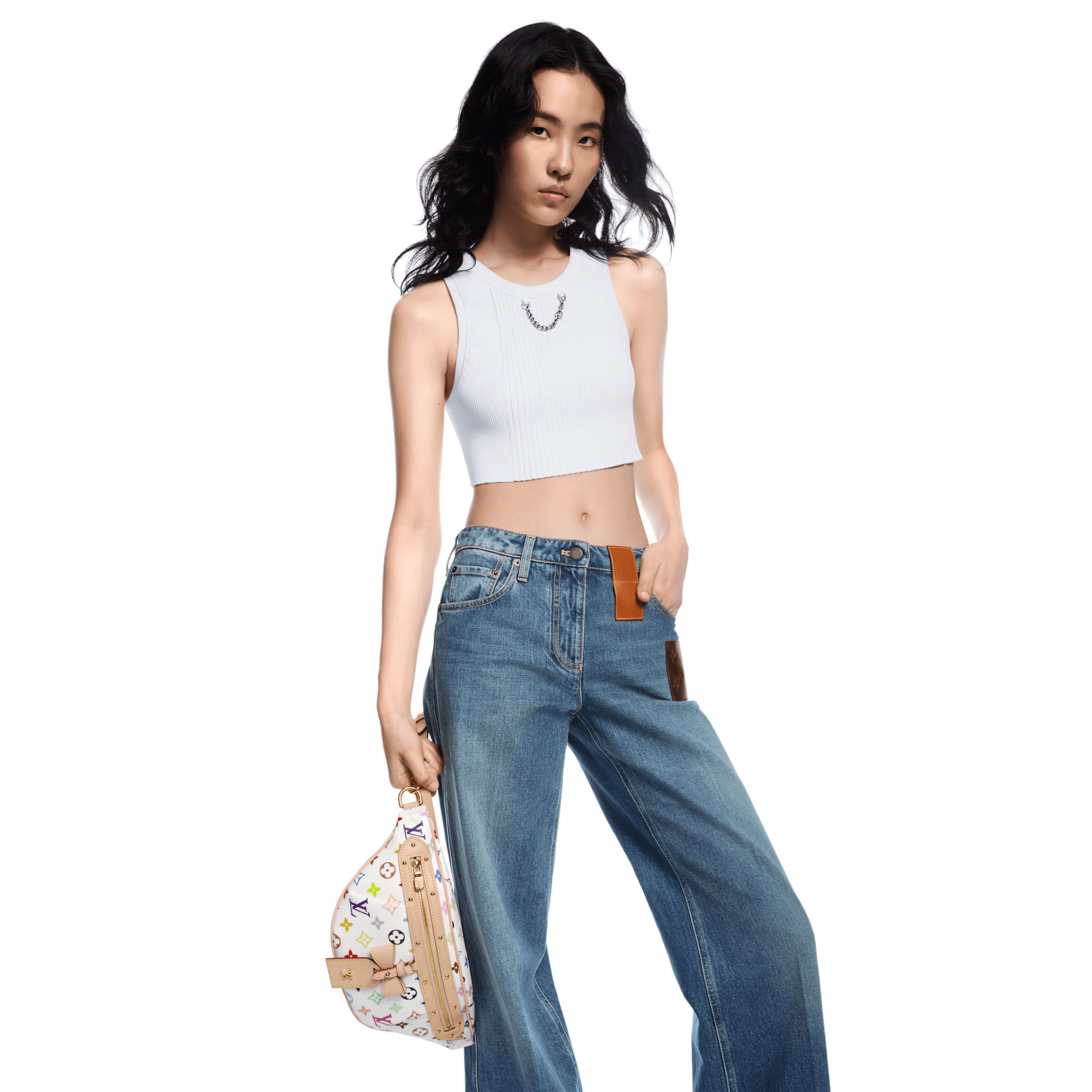 Louis Vuitton x Takashi Murakami High Rise White Multicolored