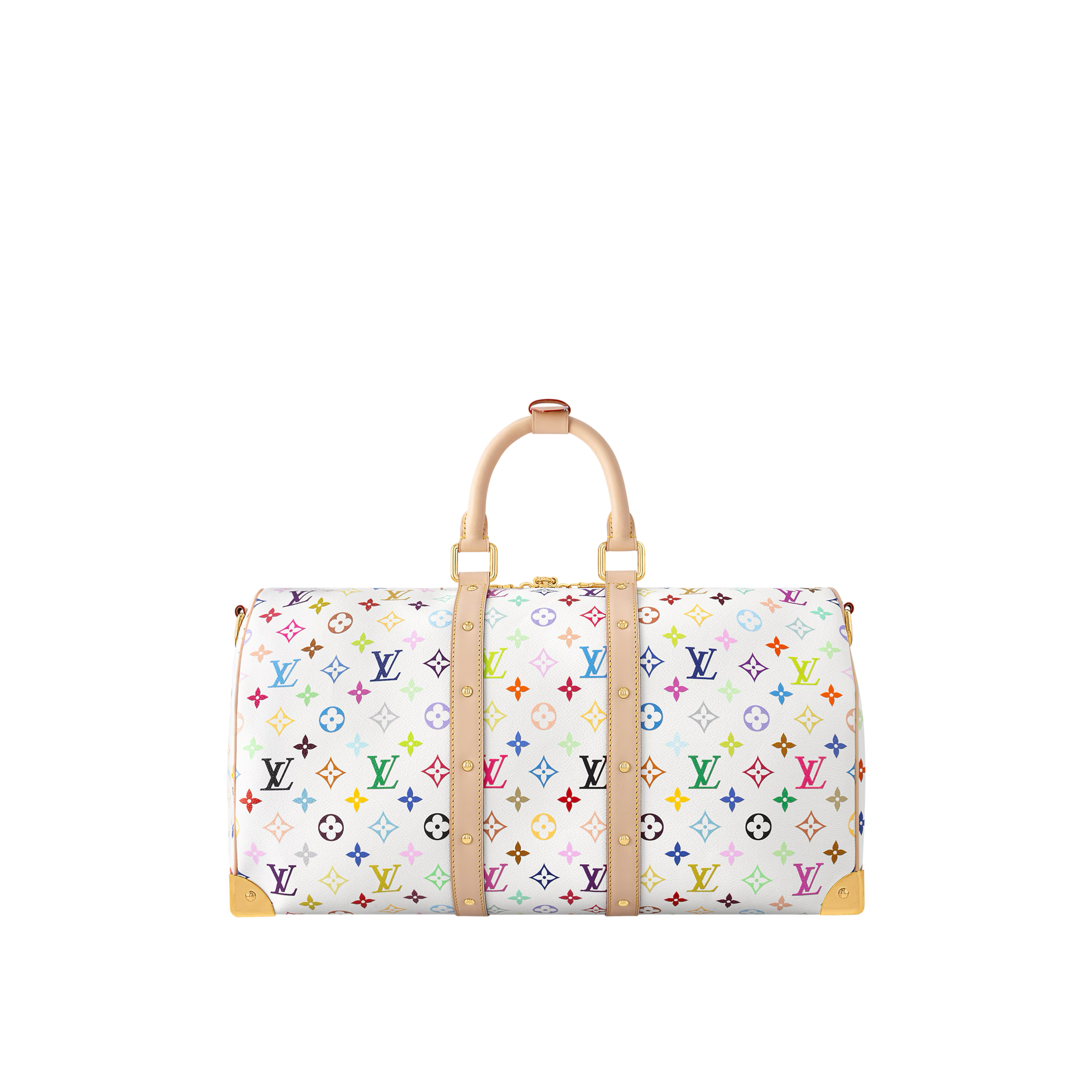 Louis Vuitton x Takashi Murakami Keepall Bandouliere 45 White Multicolored