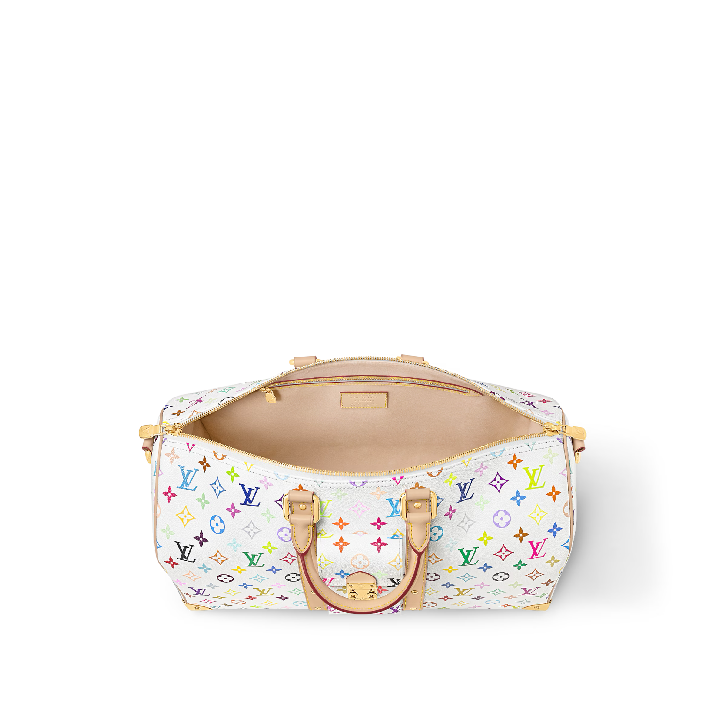 Louis Vuitton x Takashi Murakami Keepall Bandouliere 45 White Multicolored