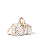 Louis Vuitton x Takashi Murakami Keepall Bandouliere 45 White Multicolored