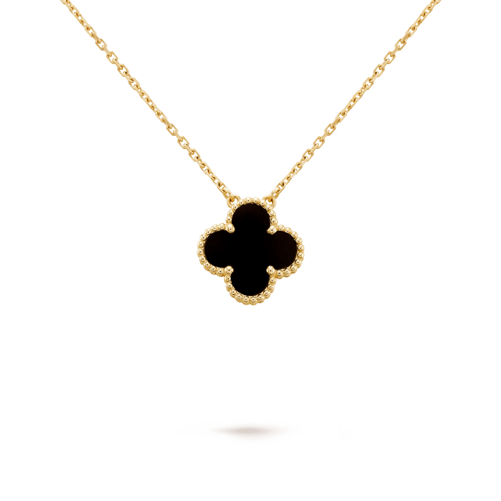 Van Cleef & Arpels Vintage Alhambra pendant 18K yellow gold, Onyx