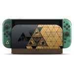 Nintendo Switch 2 The Legend of Zelda 40th Anniversary Edition in green and gold with Triforce dock, on a white background - Image 1