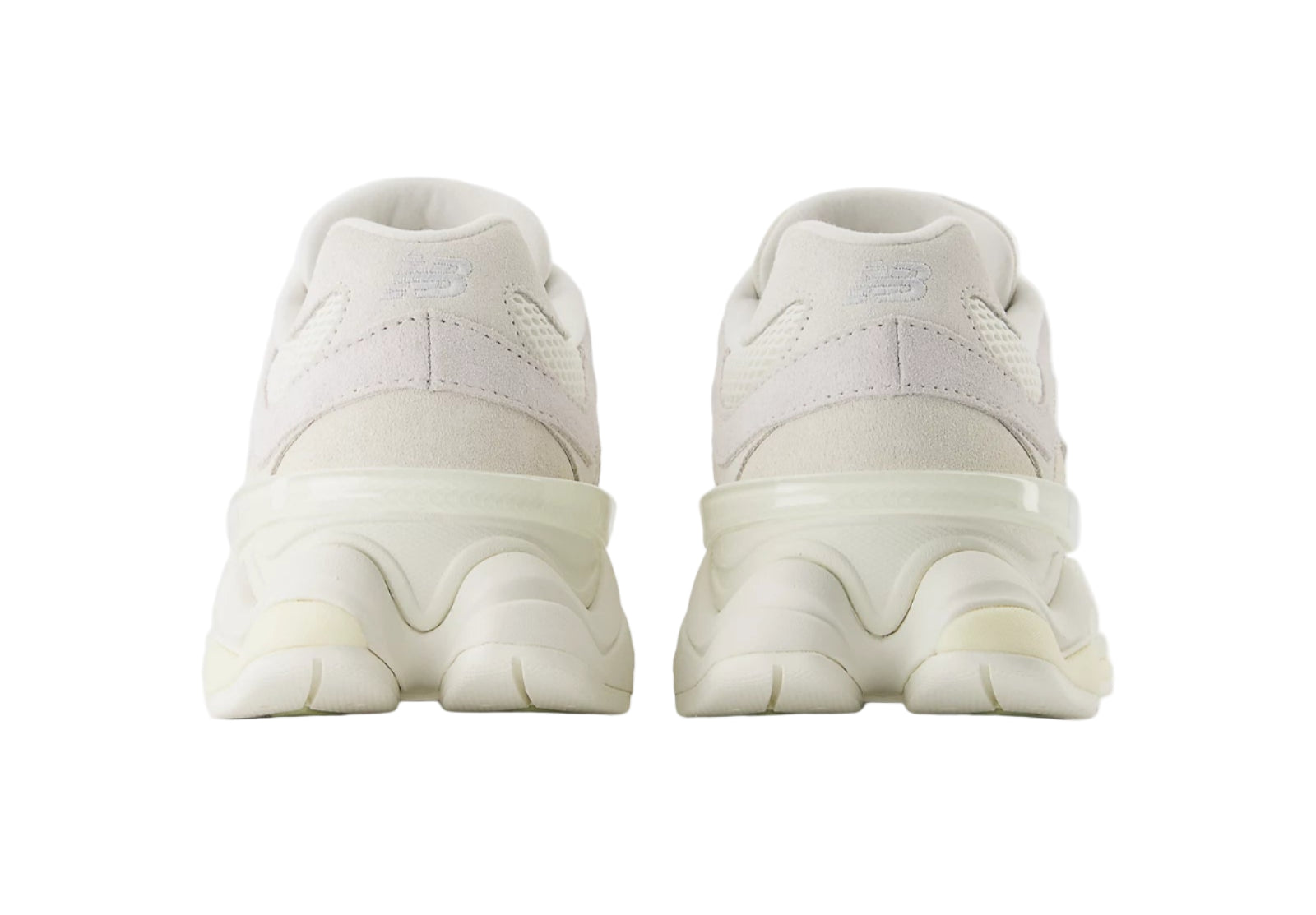 White sneakers with a transparent sole on a light gray background