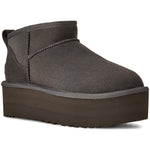 UGG Classic Ultra Mini Platform Boot Charcoal (Women's) — angled three-quarter - Image 2