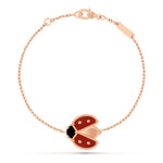 Van Cleef & Arpels Lucky Spring bracelet, open wings ladybug 18K rose gold, Carnelian, Onyx - Image 1