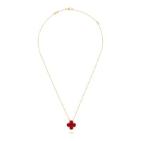 Van Cleef & Arpels Vintage Alhambra pendant 18K yellow gold, Carnelian