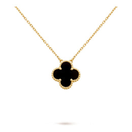 Van Cleef & Arpels Vintage Alhambra Anhänger aus 18K Gelbgold, Onyx