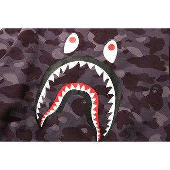 Bape Color Camo Shark Relaxed Crewneck Burgundy - Supra Sneakers