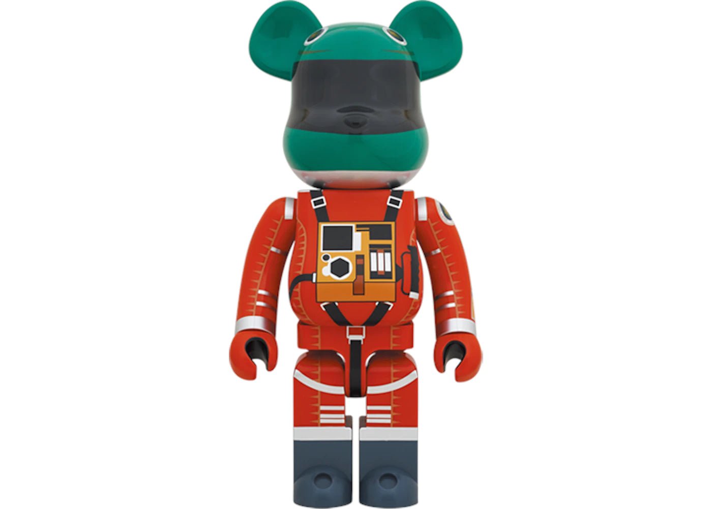 Bearbrick 2001: a space odyssey Space Suit Green Helmet & Orange Suit 1000% - Supra Sneakers