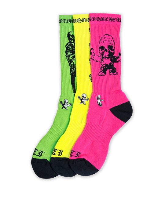 Chrome Hearts 3-Pack FOTI Socks Multicolor - Supra Sneakers