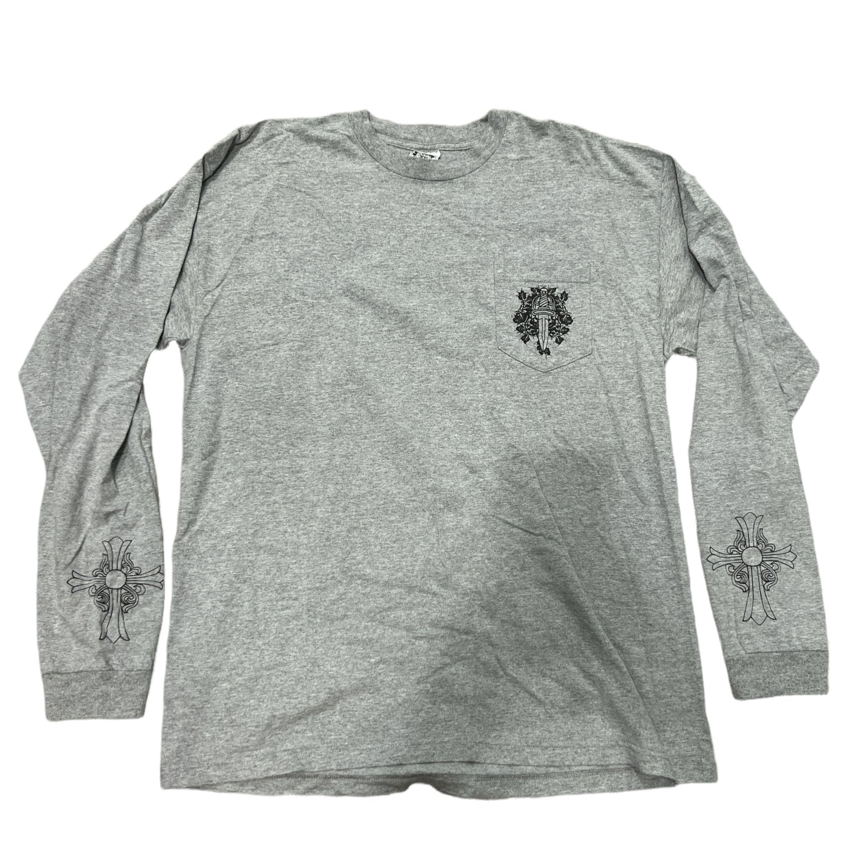 Chrome Hearts Dagger L/S T-Shirt Heather Grey (Vintage 1990s) - Supra Sneakers