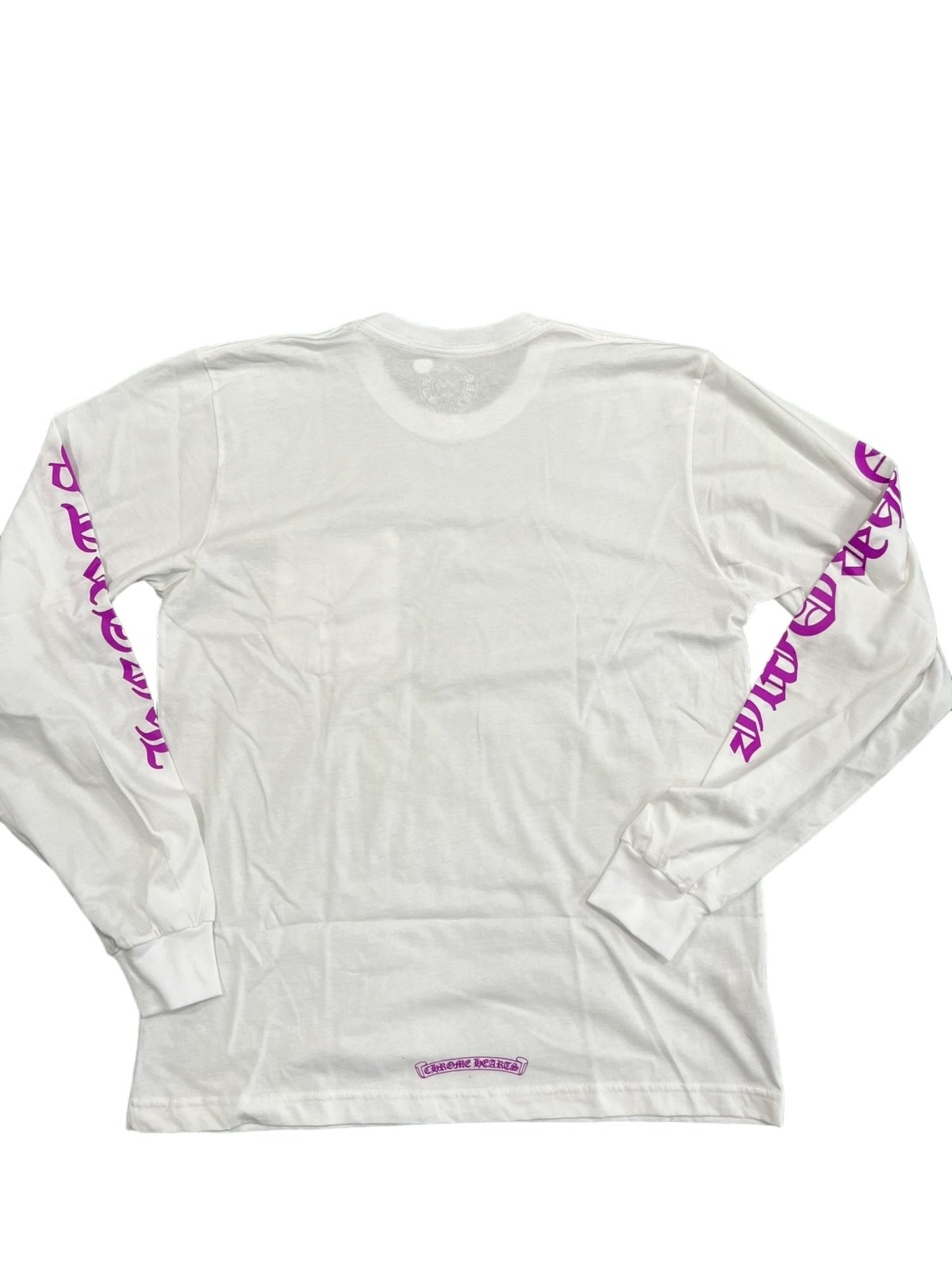 Chrome Hearts Neck Scroll Logo L/S T-shirt White Purple - Supra Sneakers