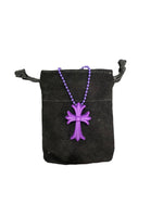 Chrome Hearts Silichrome Cross Necklace Purple - Supra Sneakers - Image 2