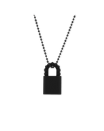 Chrome Hearts Silichrome Padlock Fleurknee Necklace Black - Supra Sneakers - Image 2