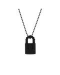 Chrome Hearts Silichrome Fleurknee挂锁项链 黑色
