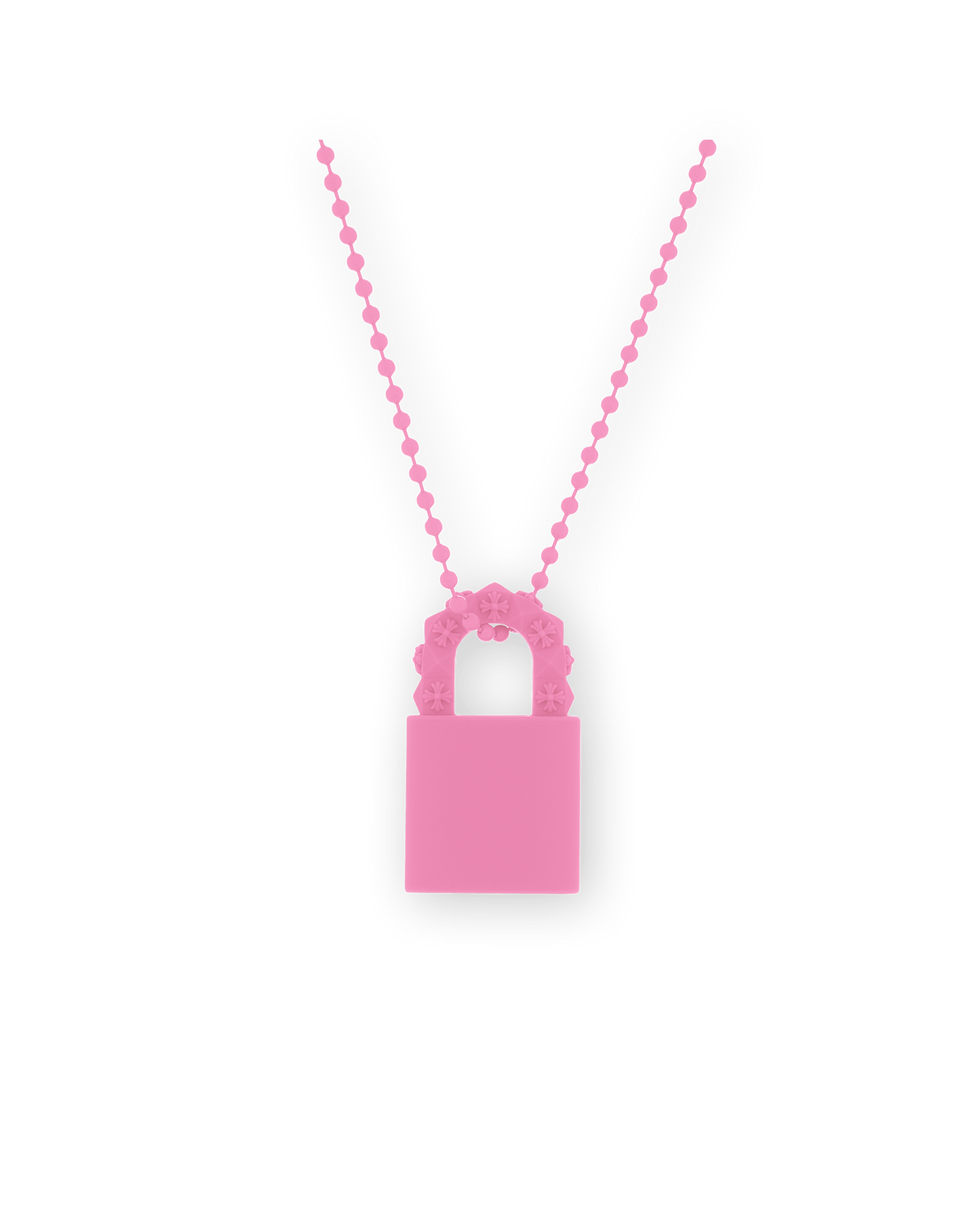 Chrome Hearts Silichrome Padlock Fleurknee Necklace Pink - Supra Sneakers
