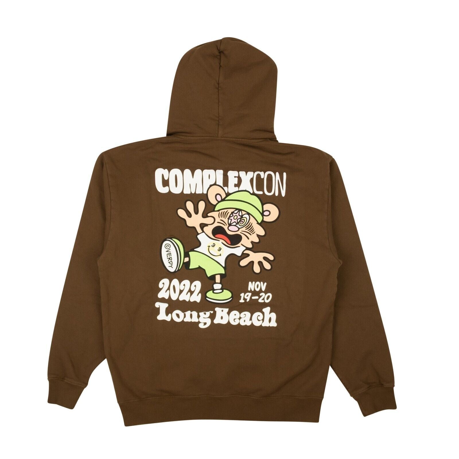 Complexcon x Verdy Brown Chest Logo Graphic Hoodie Brown - Supra Sneakers
