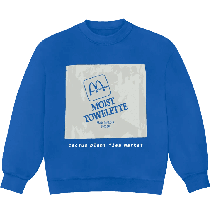CPFM x McDonald's Moist Towelette Crewneck Blue - Supra Sneakers